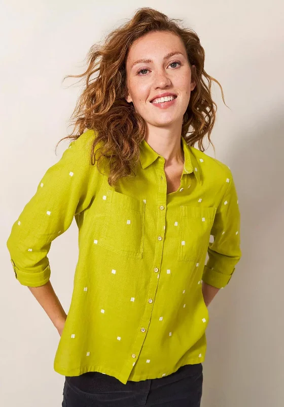 White Stuff Sophie Organic Cotton Shirt, Chartreuse-- Collared Crew Neck Turtle Neck White Stuff Sophie Organic Cotton Shirt, Chartreuse-- Collared Crew Neck Turtle Neck