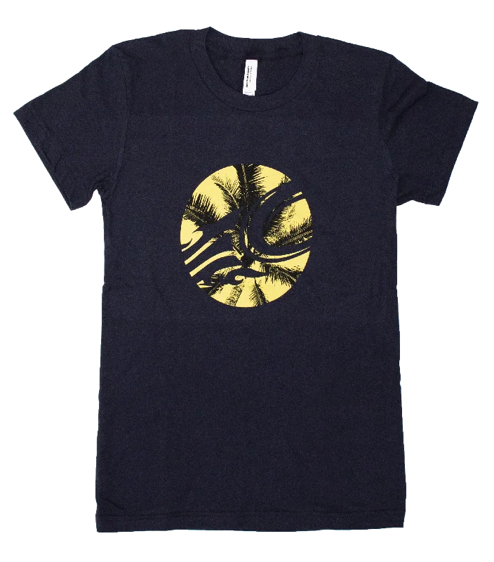 PALM T-SHIRT NVY XL-- Hooded Caped Shawl Collar