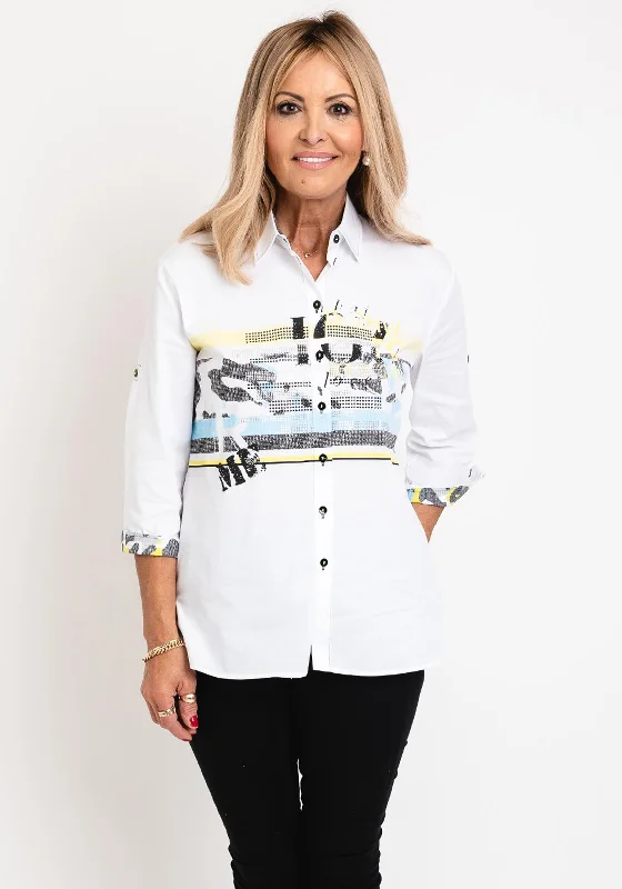 Just White Diamante Print Shirt, White Multi-- Rayon Fabric Velvet Fabric Corduroy Fabric Just White Diamante Print Shirt, White Multi-- Rayon Fabric Velvet Fabric Corduroy Fabric