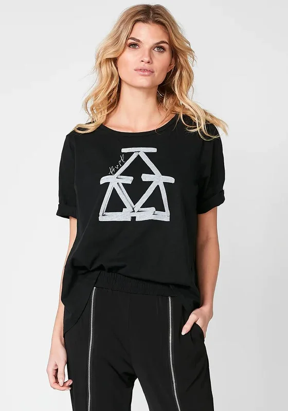 NU Denmark Riana House of Cards Print T-Shirt, Black-- Collared T-Shirt Boat Neck A-Line NU Denmark Riana House of Cards Print T-Shirt, Black-- Collared T-Shirt Boat Neck A-Line