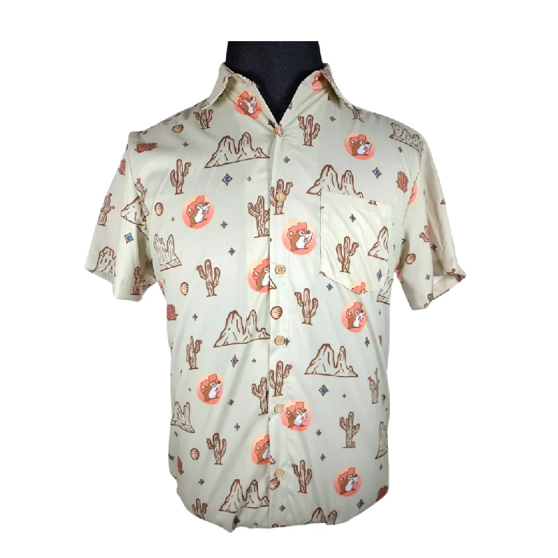 Buc-ee's Desert/Tropical Camper Shirt-- Satin Blend Silk Blend Wool Blend