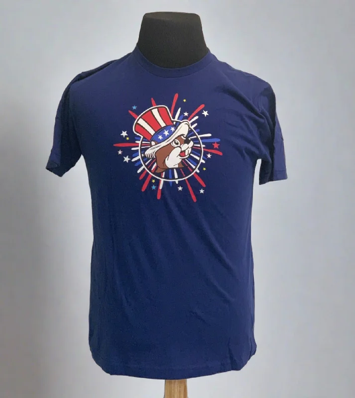Buc-ee's 4th of July Shirt "Land of The Free"-- Polka Dot Checkered Tartan