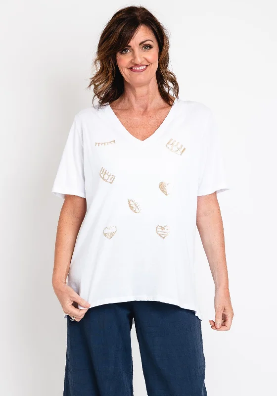 The Serafina Collection One Size Oversized Graphic T-Shirt, White-- Faux Fur Fabric Real Fur Fabric Shearling Fabric The Serafina Collection One Size Oversized Graphic T-Shirt, White-- Faux Fur Fabric Real Fur Fabric Shearling Fabric
