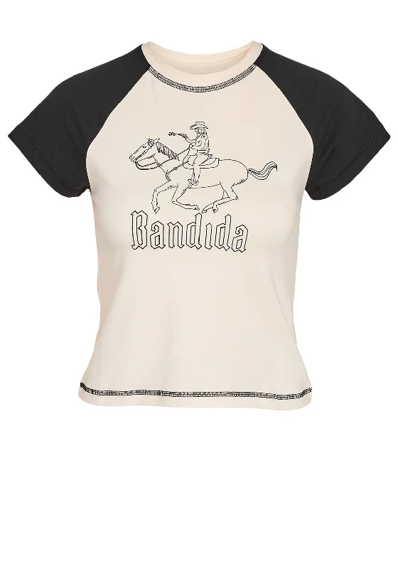Noisy May Katinka Cropped Raglan Cowgirl T-shirt, Pearled Ivory-- Iron Safe Non-Iron Wrinkle Free Noisy May Katinka Cropped Raglan Cowgirl T-shirt, Pearled Ivory-- Iron Safe Non-Iron Wrinkle Free