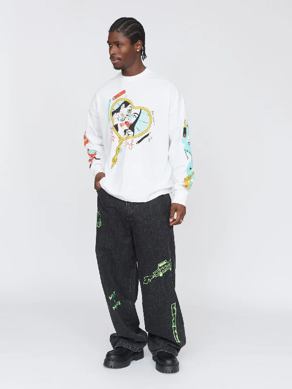 LO x Laura Callaghan Long Sleeve T-shirt-- Chenille Blend Fleece Blend Nylon Blend