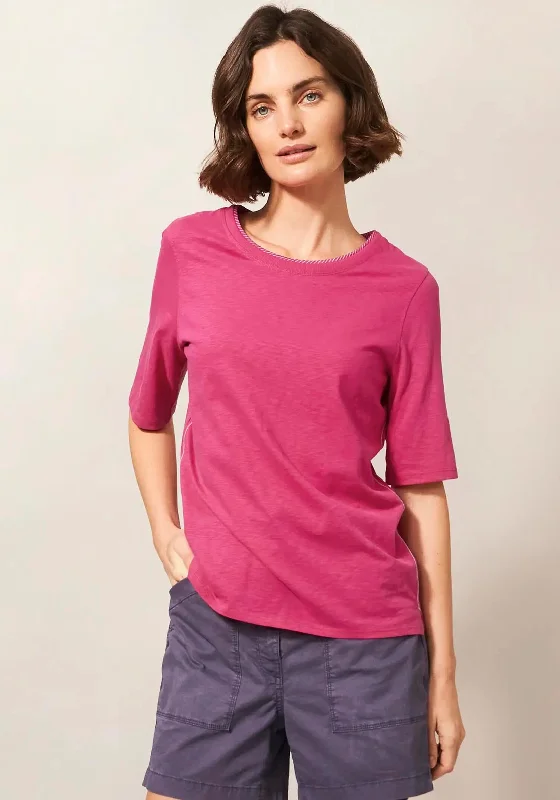 White Stuff Annabel Fairtrade Cotton T-Shirt, Bright Pink-- Oversized T-Shirt Spandex breathable White Stuff Annabel Fairtrade Cotton T-Shirt, Bright Pink-- Oversized T-Shirt Spandex breathable