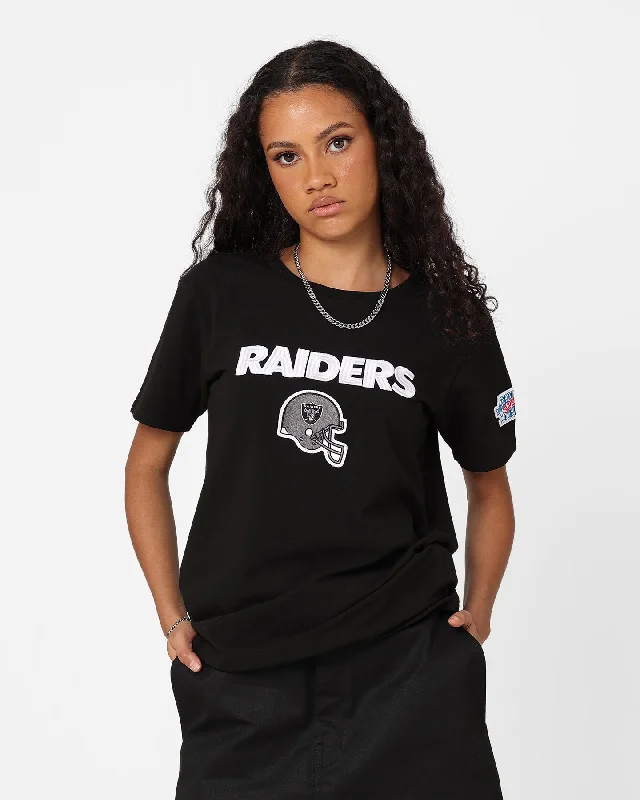 New Era Women's Las Vegas Raiders Logo Select T-Shirt Black-- Spandex Blend Rayon Blend Denim Blend New Era Women's Las Vegas Raiders Logo Select T-Shirt Black-- Spandex Blend Rayon Blend Denim Blend
