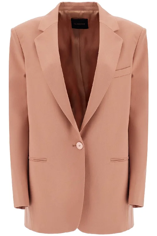 Elegant Dark Pink Synthetic Blazer  - Brown Women's Pencil Blazer