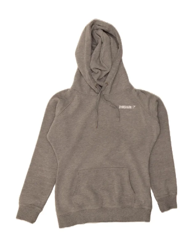 GYMSHARK Womens Oversized Hoodie Jumper UK 6 Small Grey Cotton Hoodie with Back Slit Movement Comfort GYMSHARK Womens Oversized Hoodie Jumper UK 6 Small Grey Cotton Hoodie with Back Slit Movement Comfort