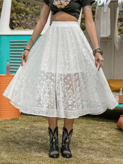 Embroidered Skirt cashmere skirt rich