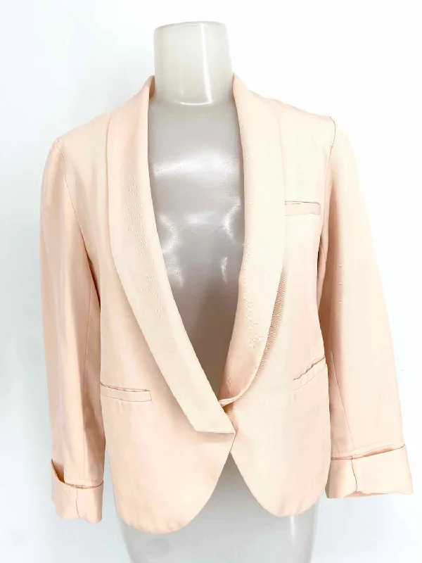 Cartonnier Women's Light Pink Button Down Tencel Size 0 Blazer Women's High-End Blazer Cartonnier Women's Light Pink Button Down Tencel Size 0 Blazer Women's High-End Blazer