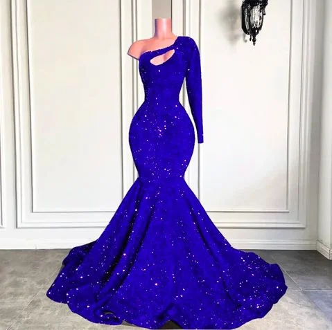 Royal blue sparkly prom dresses long sleeve one shoulder mermaid cheap formal party dresses cg24875 Peplum Ruffle Cocktail Royal blue sparkly prom dresses long sleeve one shoulder mermaid cheap formal party dresses cg24875 Peplum Ruffle Cocktail