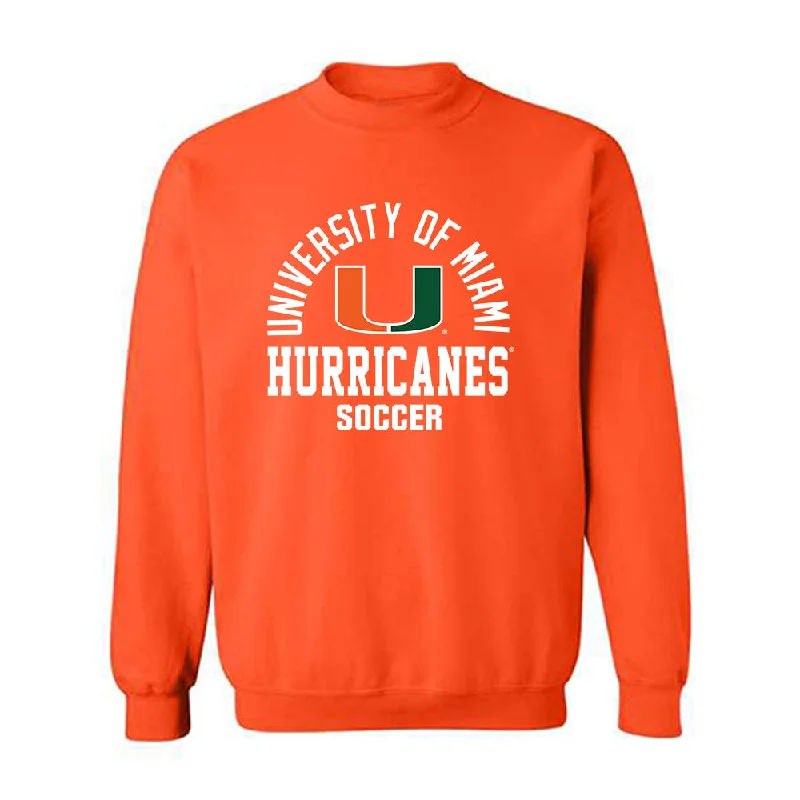 Miami - NCAA Women's Soccer : Emma Pidding - Classic Shersey Crewneck Sweatshirt Hoodie with Thumb Holes Functional Cozy Miami - NCAA Women's Soccer : Emma Pidding - Classic Shersey Crewneck Sweatshirt Hoodie with Thumb Holes Functional Cozy