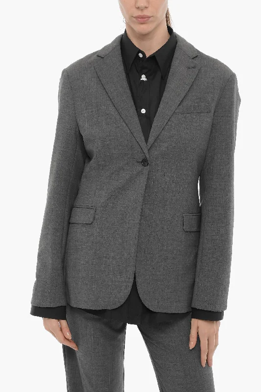 The Garment Wool Blend PISA Blazer with Flap Pockets Women's Boutique Suit