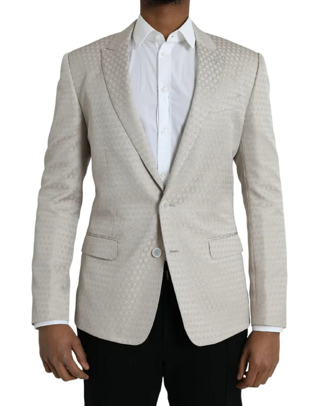 Beige Martini Single Breasted Coat Blazer Women's Trendy Jacket