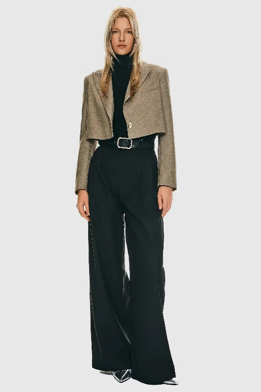 Long Sleeve Cropped Blazer Casual Business Women's Unique Blazer
