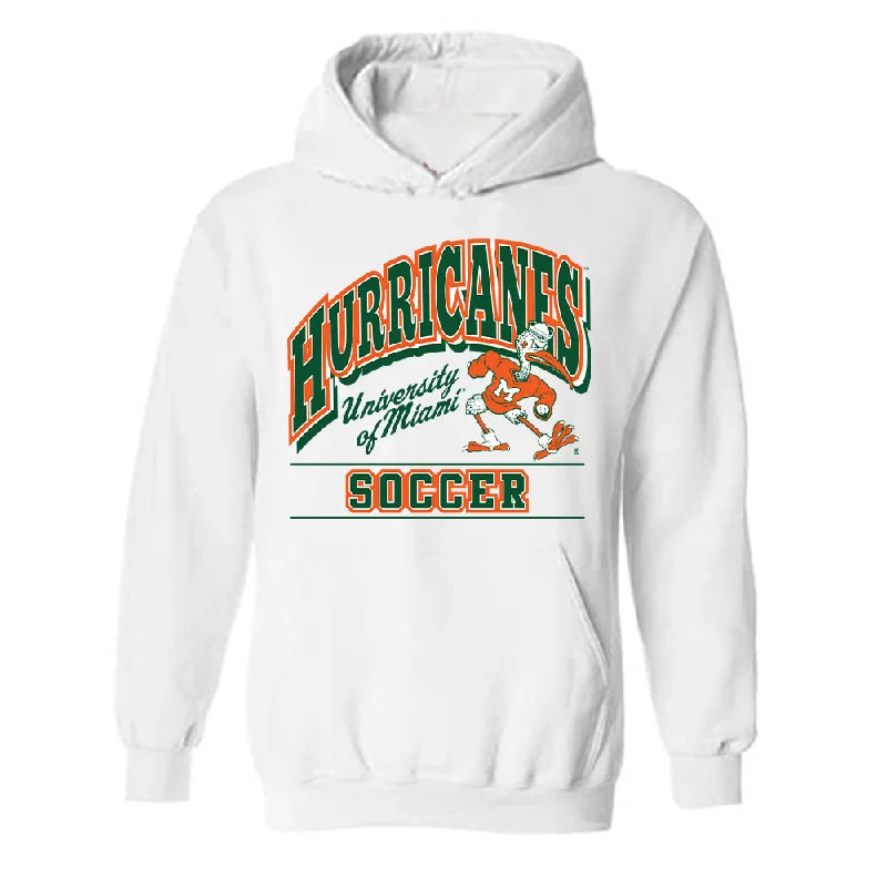 Miami - NCAA Women's Soccer : Emma Pidding - Classic Shersey Hooded Sweatshirt Hoodie with Illustration Artistic Creative Miami - NCAA Women's Soccer : Emma Pidding - Classic Shersey Hooded Sweatshirt Hoodie with Illustration Artistic Creative