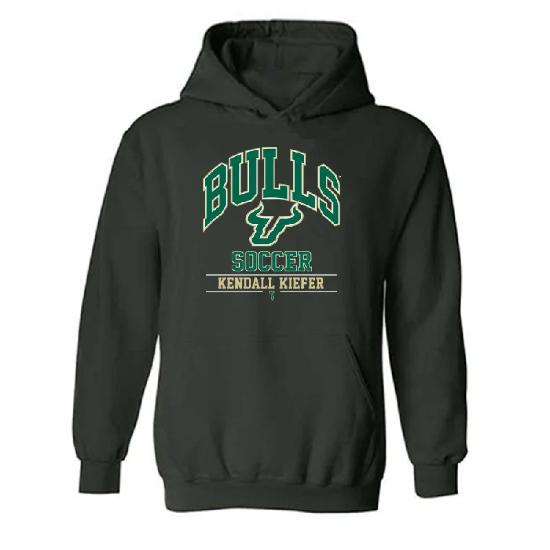 USF - NCAA Women's Soccer : Kendall Kiefer - Classic Fashion Shersey Hooded Sweatshirt Hoodie with Pattern Geometric Abstract USF - NCAA Women's Soccer : Kendall Kiefer - Classic Fashion Shersey Hooded Sweatshirt Hoodie with Pattern Geometric Abstract