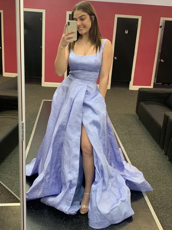 Purple Blue Long Lace Prom Dresses, Long Lace Formal Evening Dresses Tunics Trousers formal
