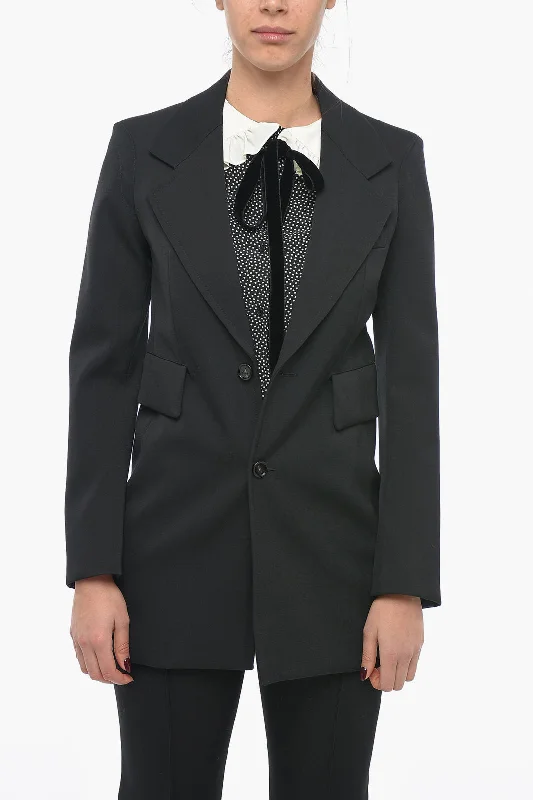 Bottega Veneta Stretch Wool Blazer with Curved Sleeves 36 Italian size Women's Banquet Suit Bottega Veneta Stretch Wool Blazer with Curved Sleeves 36 Italian size Women's Banquet Suit