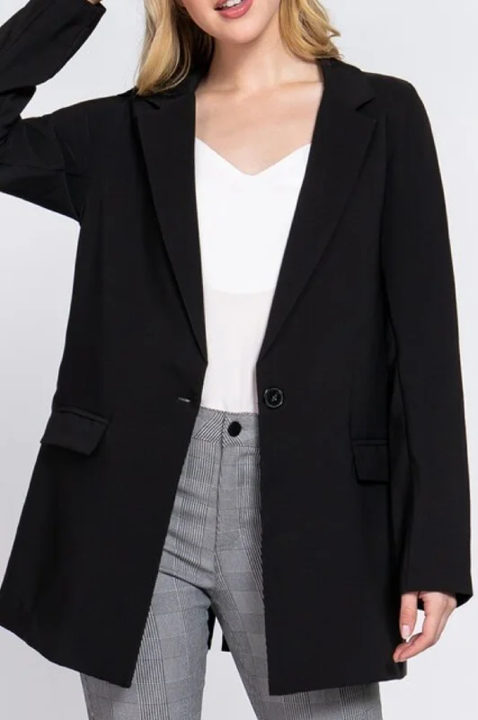 Women's Casual Long Sleeve Single Breasted Tunic Blazer Women's Luxury Jacket