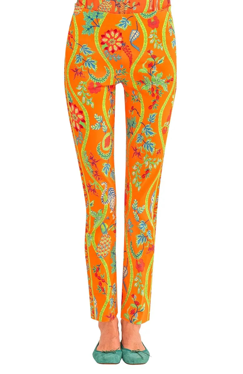 Jungle Symphony Pants | Orange Classic Cropped Pants