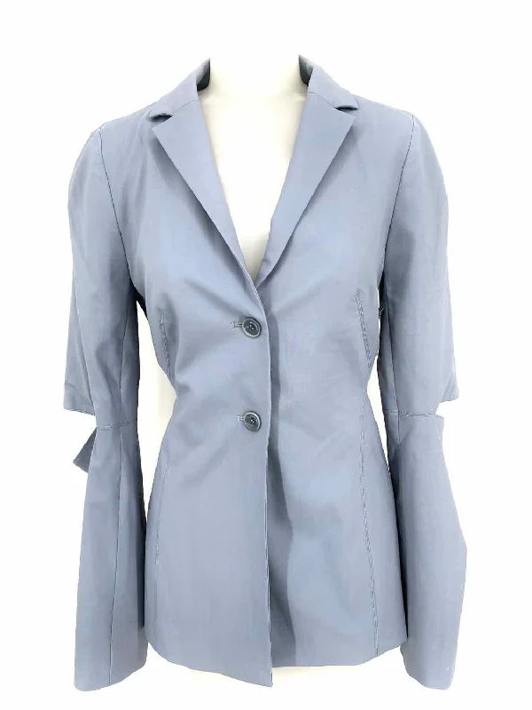 JACQUEMUS Women's Steel Blue Open Back Cut Out Size 36/0 Blazer Women's Unique Blazer JACQUEMUS Women's Steel Blue Open Back Cut Out Size 36/0 Blazer Women's Unique Blazer