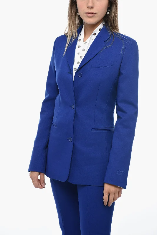 Off-White Tailored Blazer with Welt Pocket 42 Italian size Women's High-End Blazer