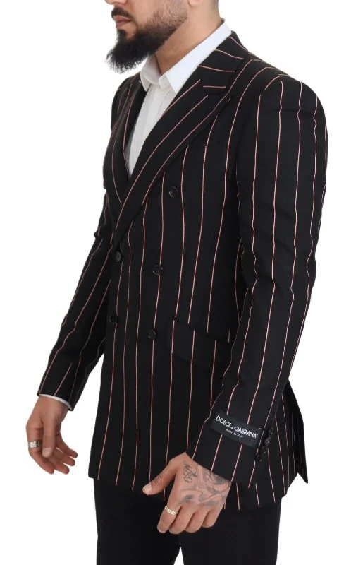 Elegant Slim Fit Double-breasted Black Blazer Women's Handmade Blazer