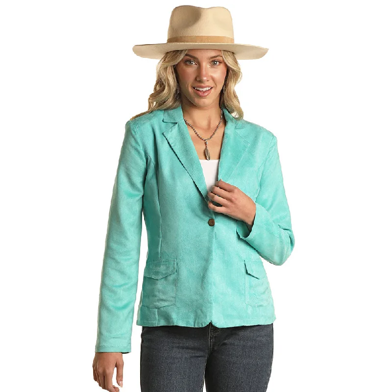 Rock & Roll Denim Ladies Microsuede Blazer LW92T02386 Women's Luxurious Jacket