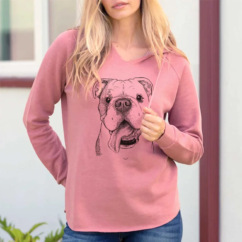 Hank the English Bulldog - Cali Wave Hooded Sweatshirt Hoodie Sweatshirt Pullover