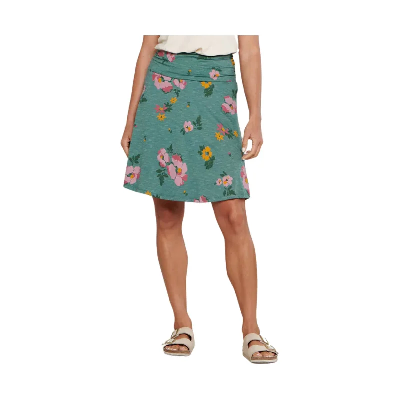 Toad & Co Women's Chaka Skirt - Silver Pine Floral - ONLINE STORE CREDIT/EXCHANGE ONLY breathable skirt fabric Toad & Co Women's Chaka Skirt - Silver Pine Floral - ONLINE STORE CREDIT/EXCHANGE ONLY breathable skirt fabric