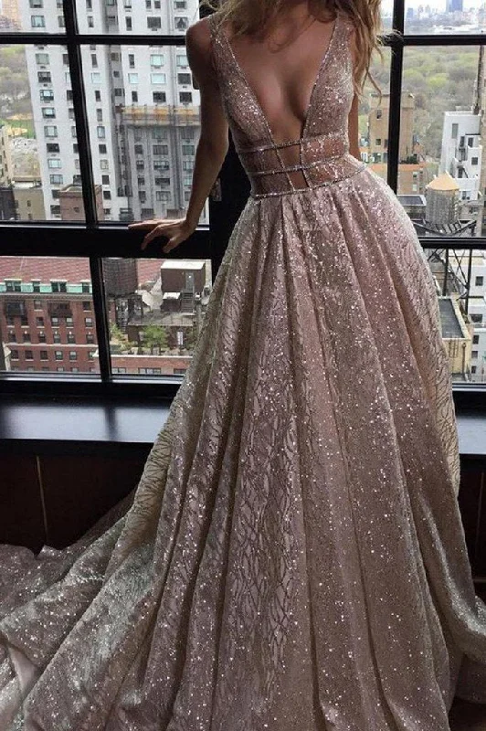 Modest A-line Silver Tulle V-Neck Rhinestone Prom Evening Dress Party Dress DM580 Tunics Wedding white Modest A-line Silver Tulle V-Neck Rhinestone Prom Evening Dress Party Dress DM580 Tunics Wedding white