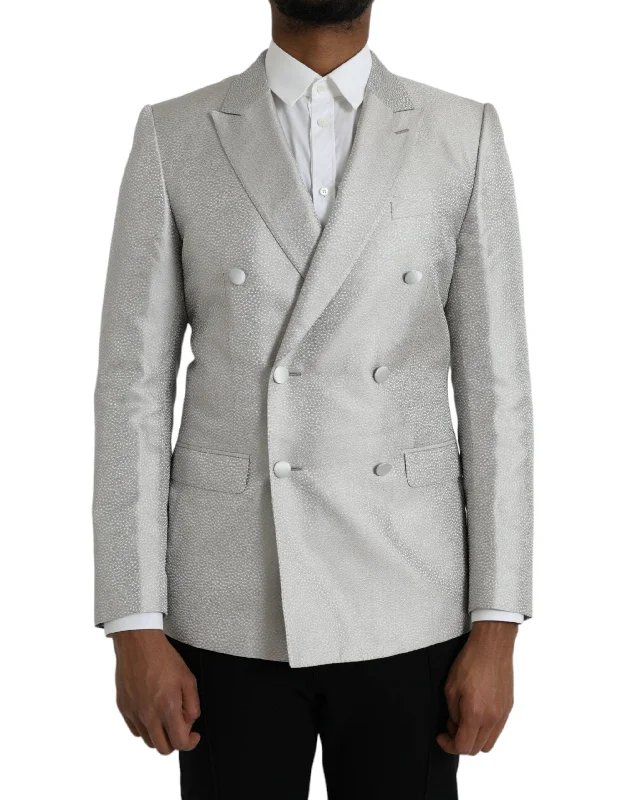 Off White Martini Double Breasted Coat Blazer Women's Professional Jacket