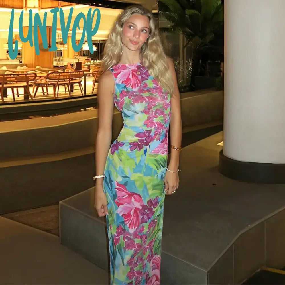Lunivop Elegant Floral Print Maxi Beach Dress for Women Sexy Backless Sleeveless Bodycon Party Dress Summer Holidays Club Outfits Turtleneck Warm Winter Lunivop Elegant Floral Print Maxi Beach Dress for Women Sexy Backless Sleeveless Bodycon Party Dress Summer Holidays Club Outfits Turtleneck Warm Winter