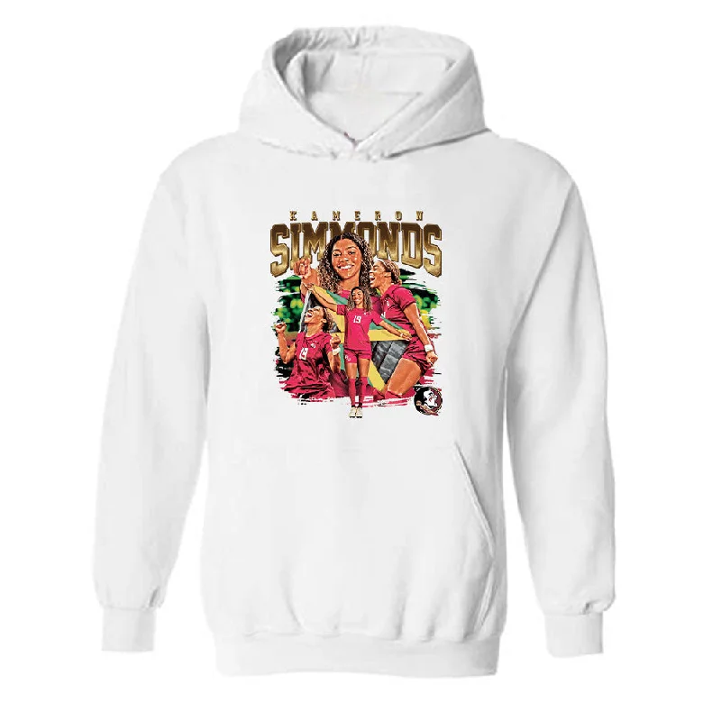 FSU - NCAA Women's Soccer : Kameron Simmonds - National Team Player Collage Hooded Sweatshirt Hoodie with Pocket Utility Practical FSU - NCAA Women's Soccer : Kameron Simmonds - National Team Player Collage Hooded Sweatshirt Hoodie with Pocket Utility Practical