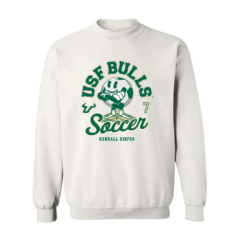 USF - NCAA Women's Soccer : Kendall Kiefer - Fashion Shersey Crewneck Sweatshirt Hoodie with Stripes Bold Sporty USF - NCAA Women's Soccer : Kendall Kiefer - Fashion Shersey Crewneck Sweatshirt Hoodie with Stripes Bold Sporty