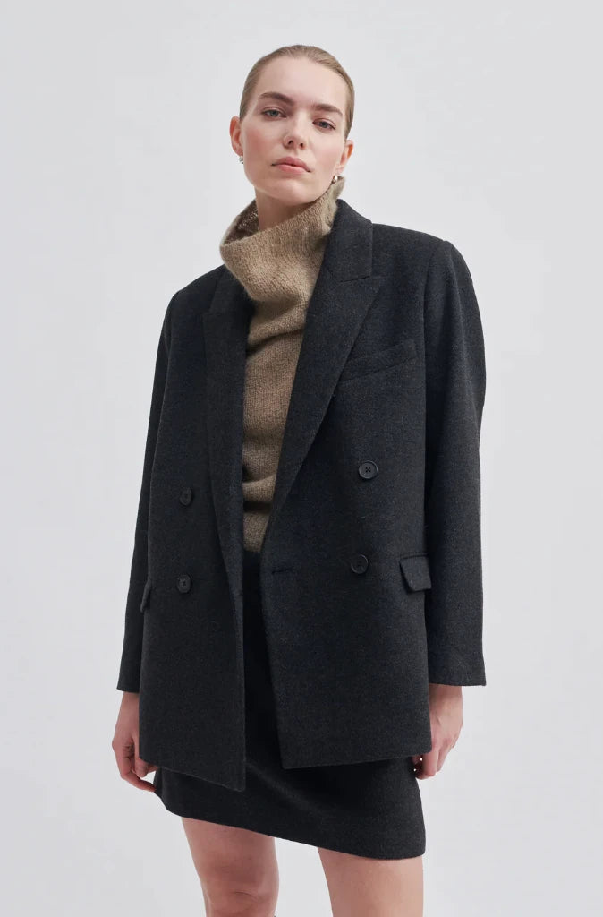 Second Female Jamie Blazer in Dark Grey Melange Women's Classic Blazer