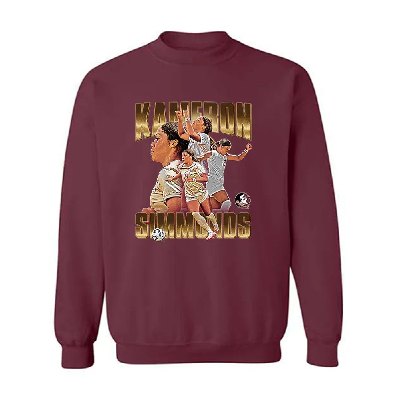 FSU - NCAA Women's Soccer : Kameron Simmonds - FSU Themed Player Collage Crewneck Sweatshirt Hooded Sweatshirt Casual Wear Street Style FSU - NCAA Women's Soccer : Kameron Simmonds - FSU Themed Player Collage Crewneck Sweatshirt Hooded Sweatshirt Casual Wear Street Style