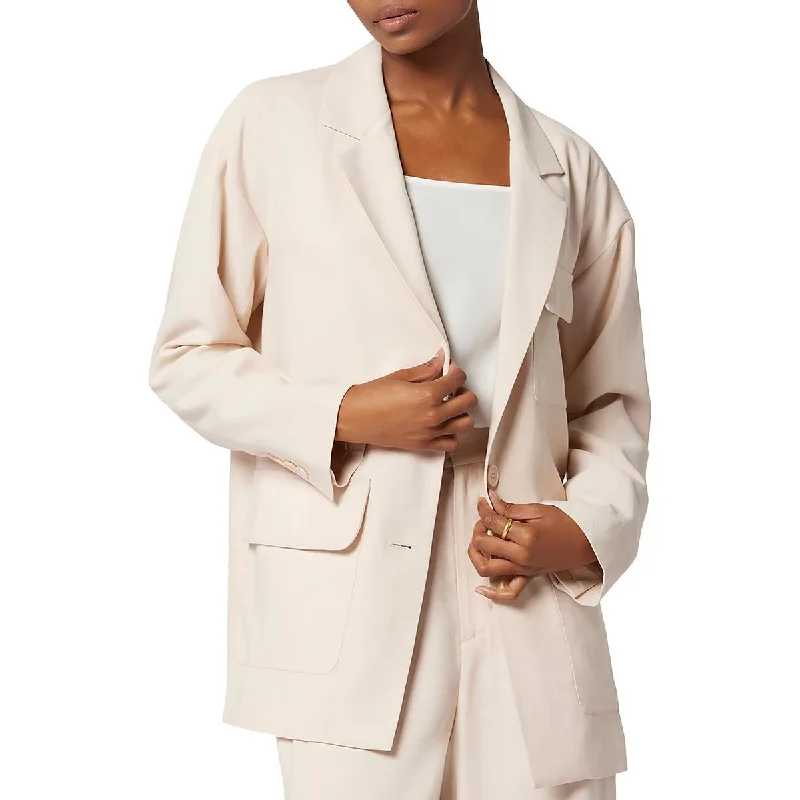 Womens Shoulder Pads Long Sleeve Two-Button Blazer Women's Elegant Suit