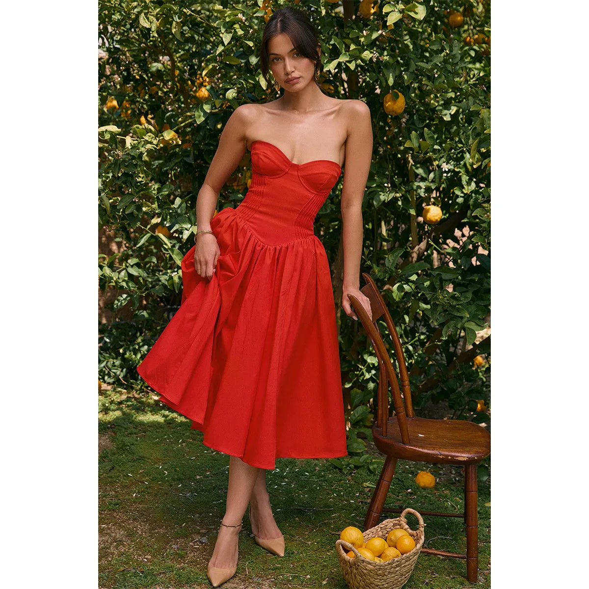 Lunivop Summer Strapless Bodycon Dress 2024 New Arrivals Cotton Red Sexy Party Dresses Fashion Female Clothing Tunics Bestseller popular Lunivop Summer Strapless Bodycon Dress 2024 New Arrivals Cotton Red Sexy Party Dresses Fashion Female Clothing Tunics Bestseller popular