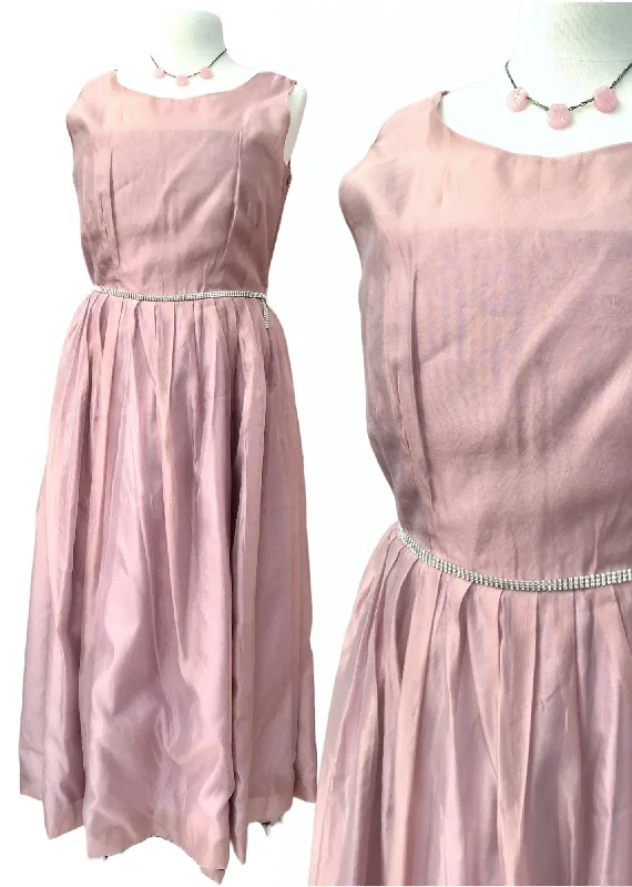 Dusky Pink Laura Ashley Shimmery Party Dress • Sleeveless • Size 16 Peplum Ruffle Cocktail Dusky Pink Laura Ashley Shimmery Party Dress • Sleeveless • Size 16 Peplum Ruffle Cocktail