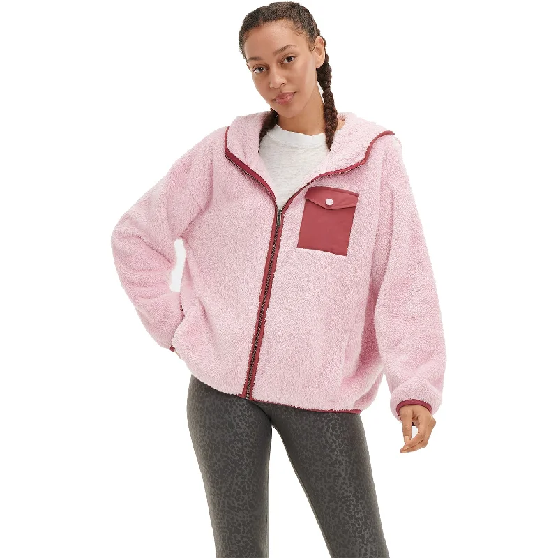 Women's UGG Kadence Lavender Breeze Fleece Sherpa Hoodie Hoodie with Reflective Safety Nightwear Women's UGG Kadence Lavender Breeze Fleece Sherpa Hoodie Hoodie with Reflective Safety Nightwear