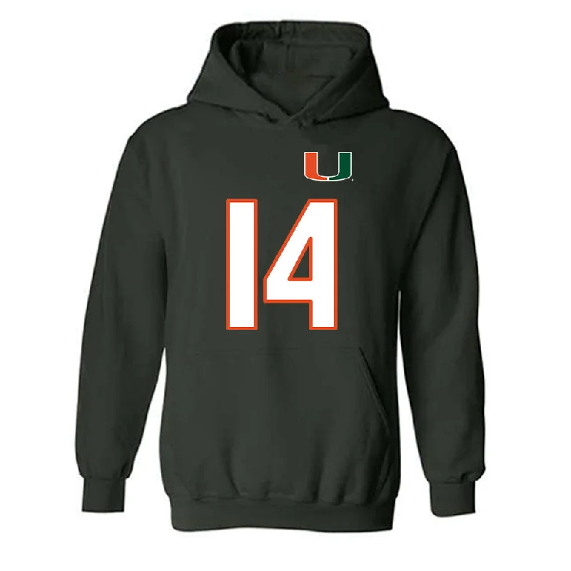 Miami - NCAA Women's Soccer : Emma Pidding - Replica Shersey Hooded Sweatshirt Hoodie with Hem Fringe Bohemian Relaxed Miami - NCAA Women's Soccer : Emma Pidding - Replica Shersey Hooded Sweatshirt Hoodie with Hem Fringe Bohemian Relaxed