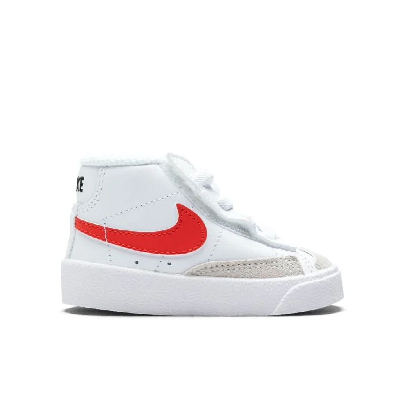 Blazer Mid '77 (TD) - White/Habanero Red/Medium Blue Women's Daily Blazer