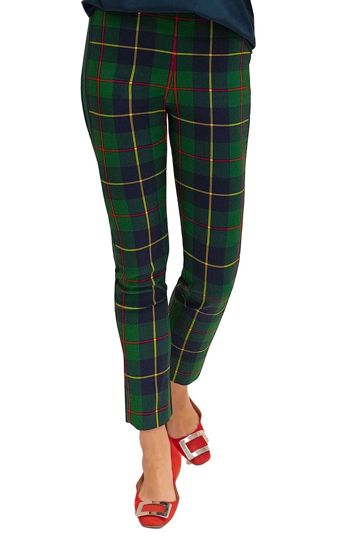 GripeLess Pull On Pant | Plaidly Cooper Classic Plaid Comfortable Maternity Pants