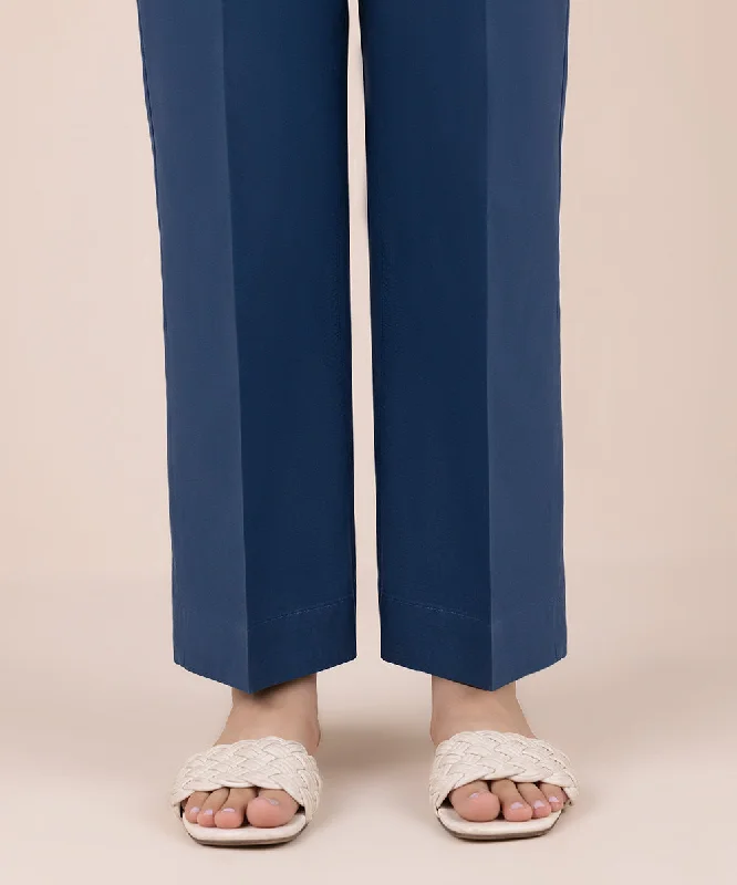 Cambric Straight Pants Relaxed Casual Leggings