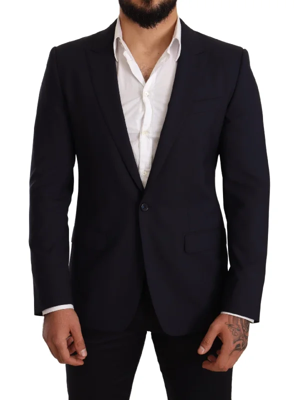 Elegant Navy Martini Blazer By Renowned Tailors Women's Luxurious Jacket