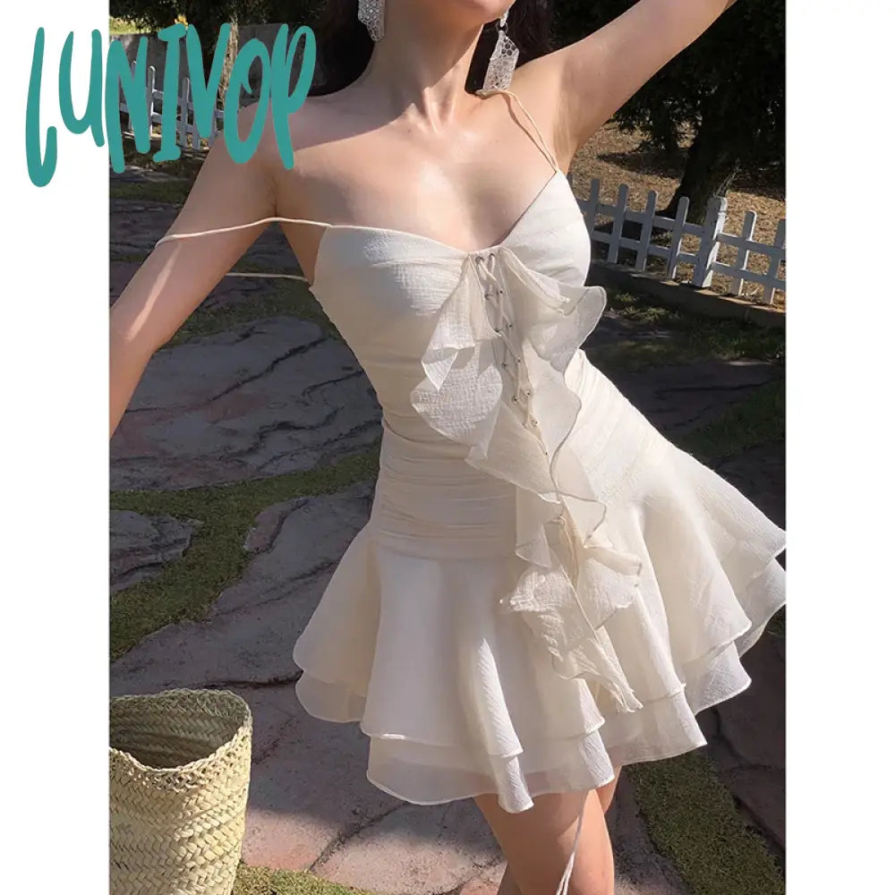 Lunivop Y2k Camisole Backless Mini Dress Woman Beach Elegant Short Party Dress Casual Vintage One Piece Dress Korea Fashion Summer Tunics Modern contemporary Lunivop Y2k Camisole Backless Mini Dress Woman Beach Elegant Short Party Dress Casual Vintage One Piece Dress Korea Fashion Summer Tunics Modern contemporary