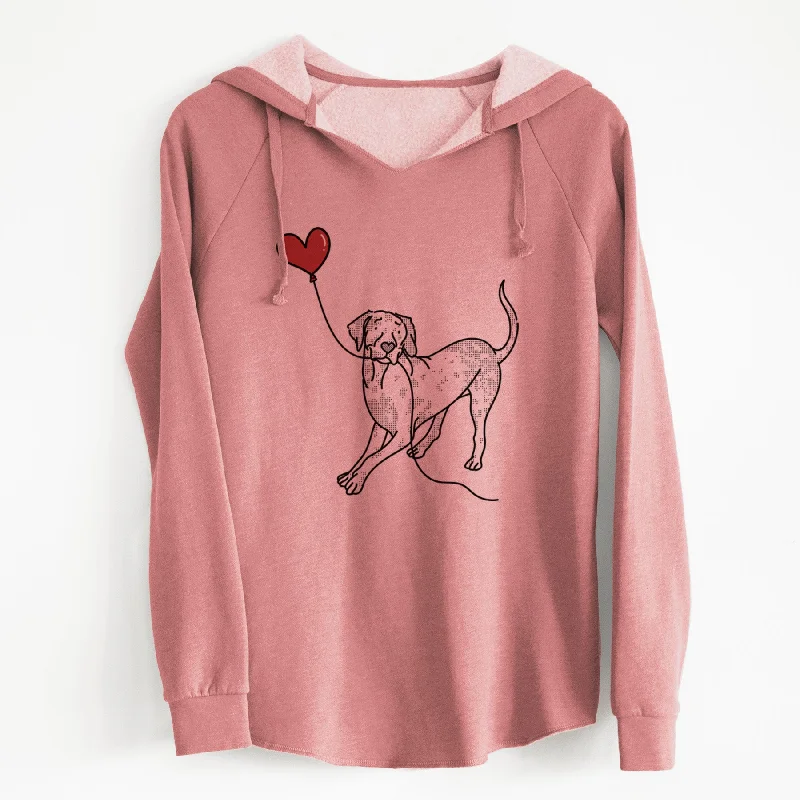 Catahoula Heart String - Cali Wave Hooded Sweatshirt Hoodie with Lace Feminine Delicate Catahoula Heart String - Cali Wave Hooded Sweatshirt Hoodie with Lace Feminine Delicate